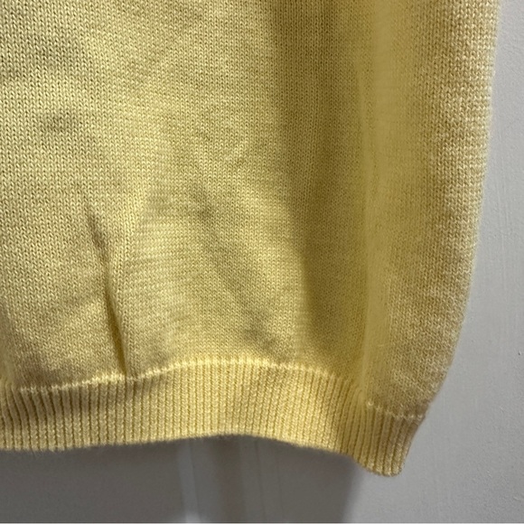 Vintage Alfred Dunner Yellow Short Sleeve Knit Tropical Sweater Women’s Size XL - Picture 17 of 17